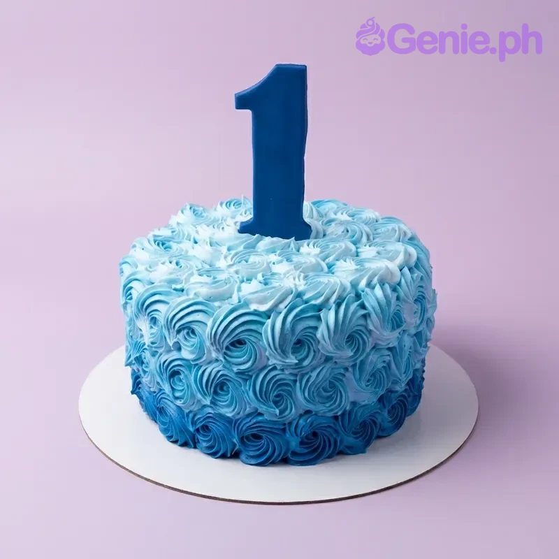 Blue Ombre Rosette Rosettes Cake Design Blue Ombre Rosette Rosettes Cake Design