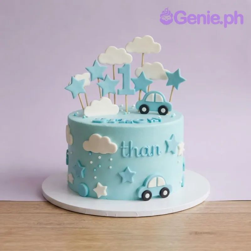 Baby Boy First Birthday Cake Baby Boy First Birthday Cake