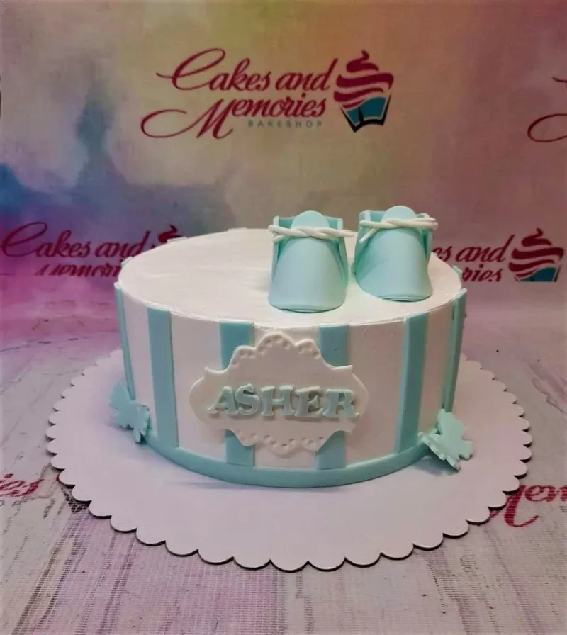 Baby Boy Christening Boy Cake Design