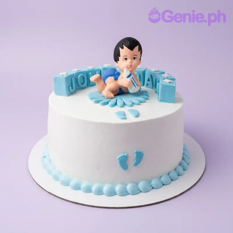 Baby Boy Christening Boy Cake Design