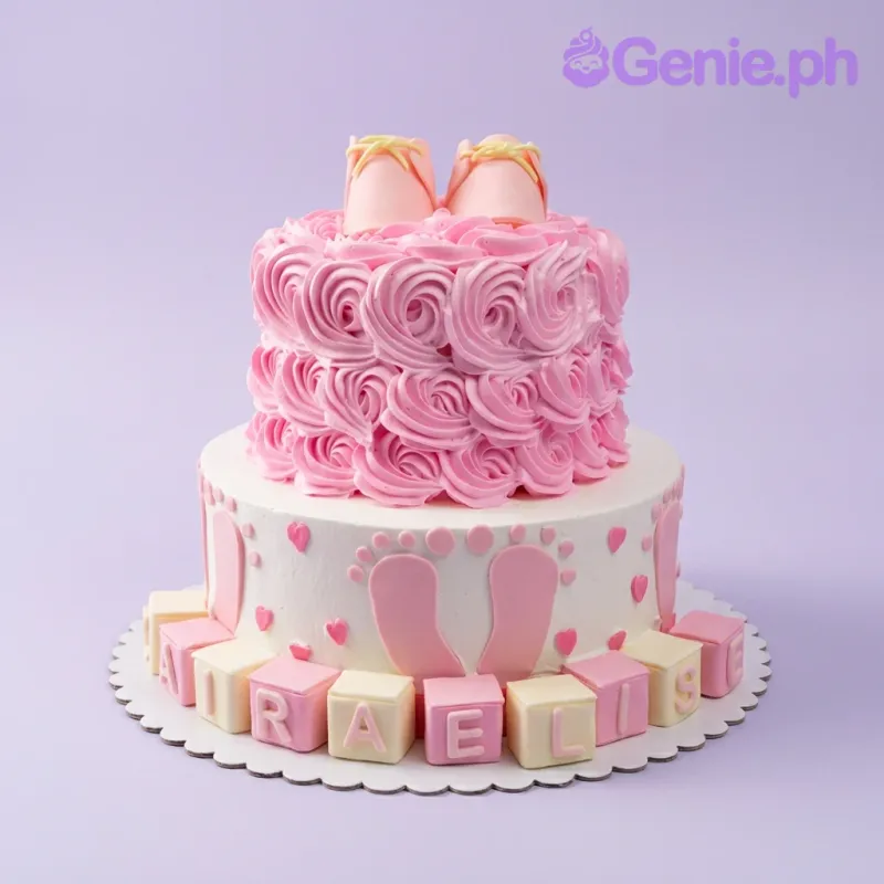 Baby Girl Christening Girl Cake Design
