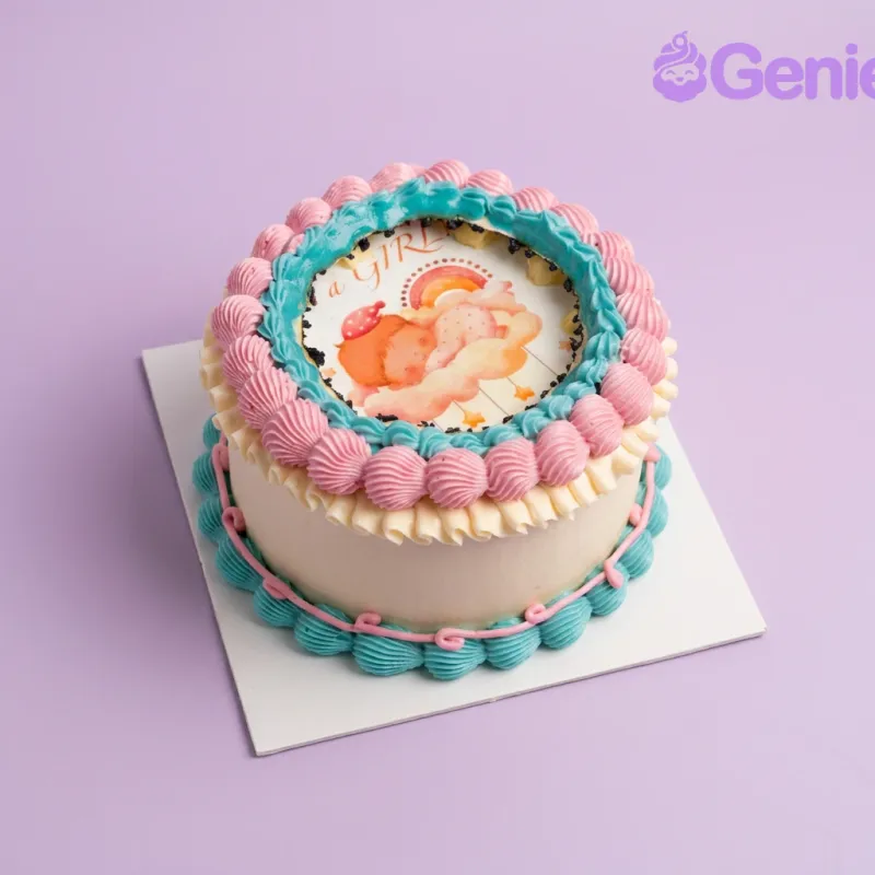 Baby Girl Christening Girl Cake Design