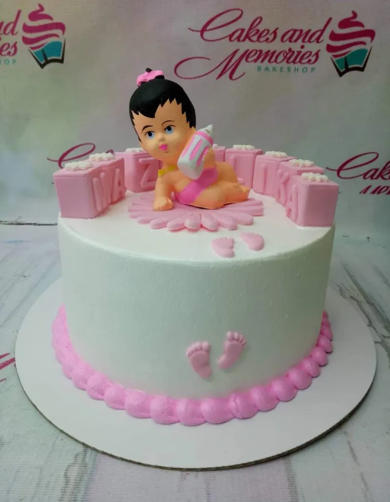 Baby Girl Christening Girl Cake Design