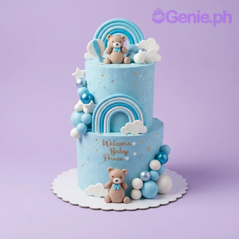 Baby Prince Bears Cake Design