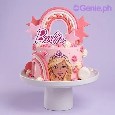 Barbie Rainbow Cake Design