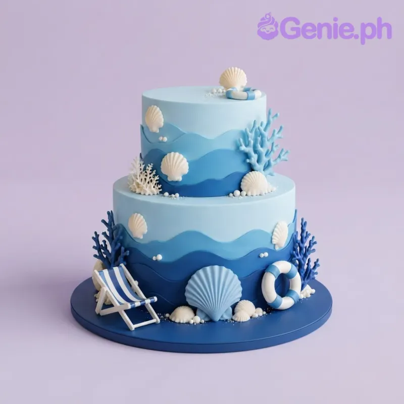 Beach Theme Cake