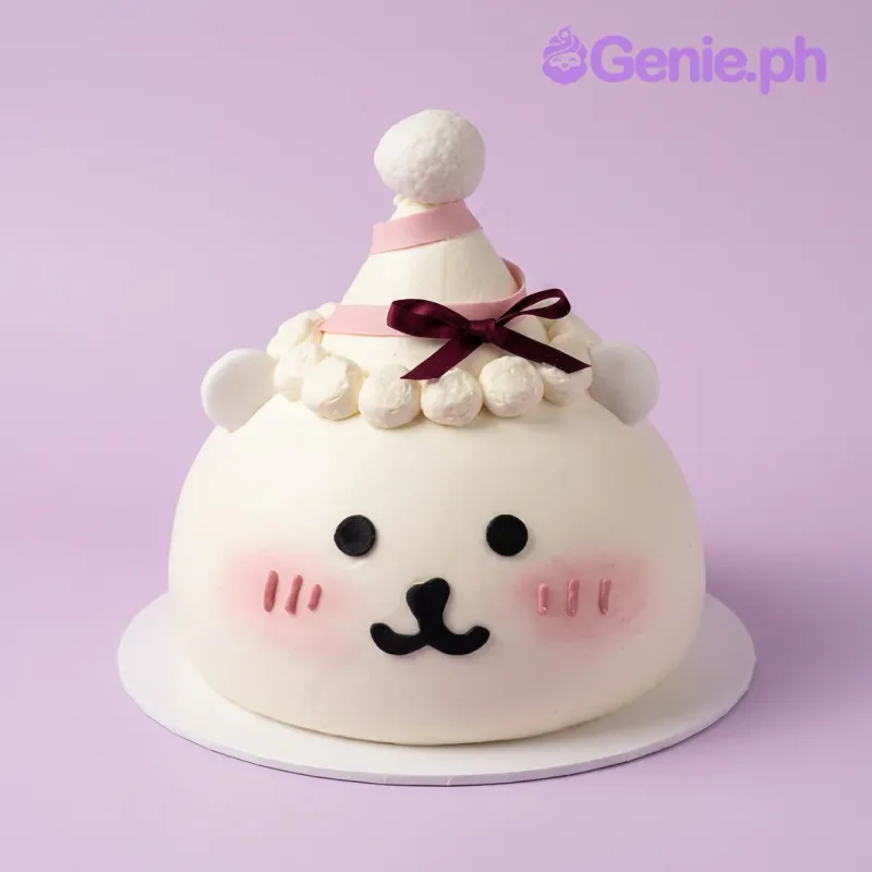 Bear Ribbon Cake Design