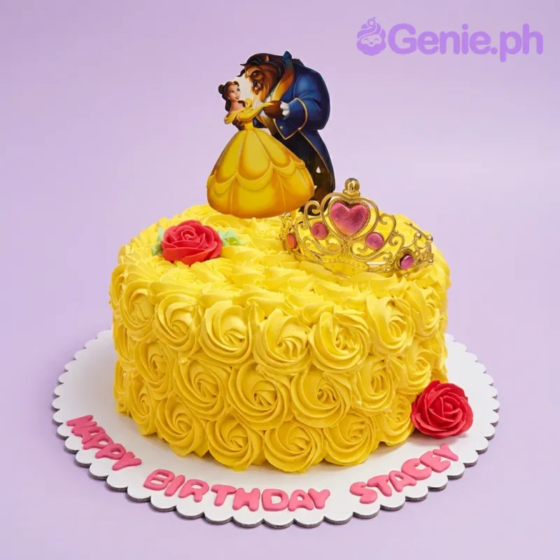 Beauty And The Beast Belle Cake Design