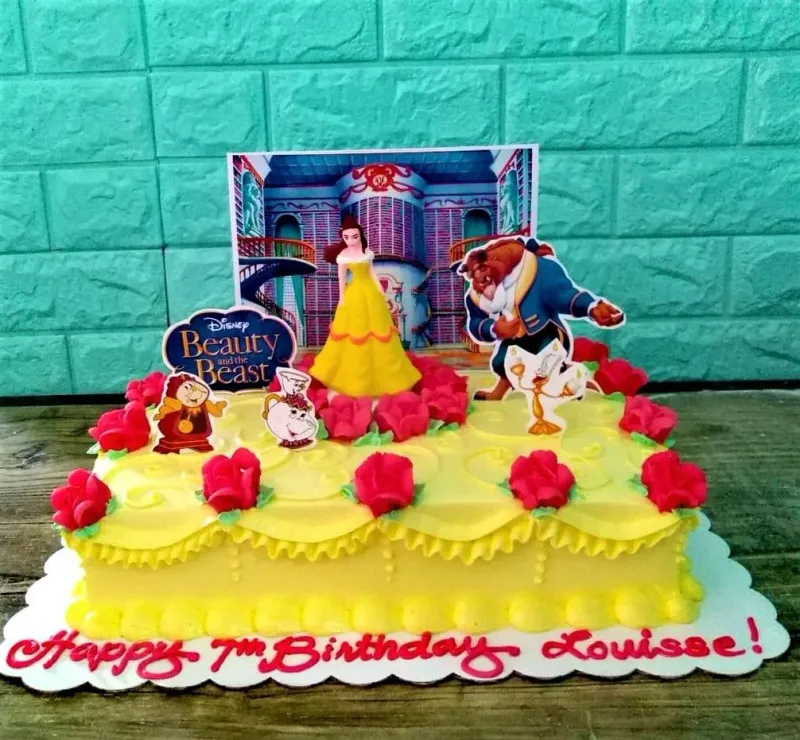 Beauty And The Beast Belle Cake Design