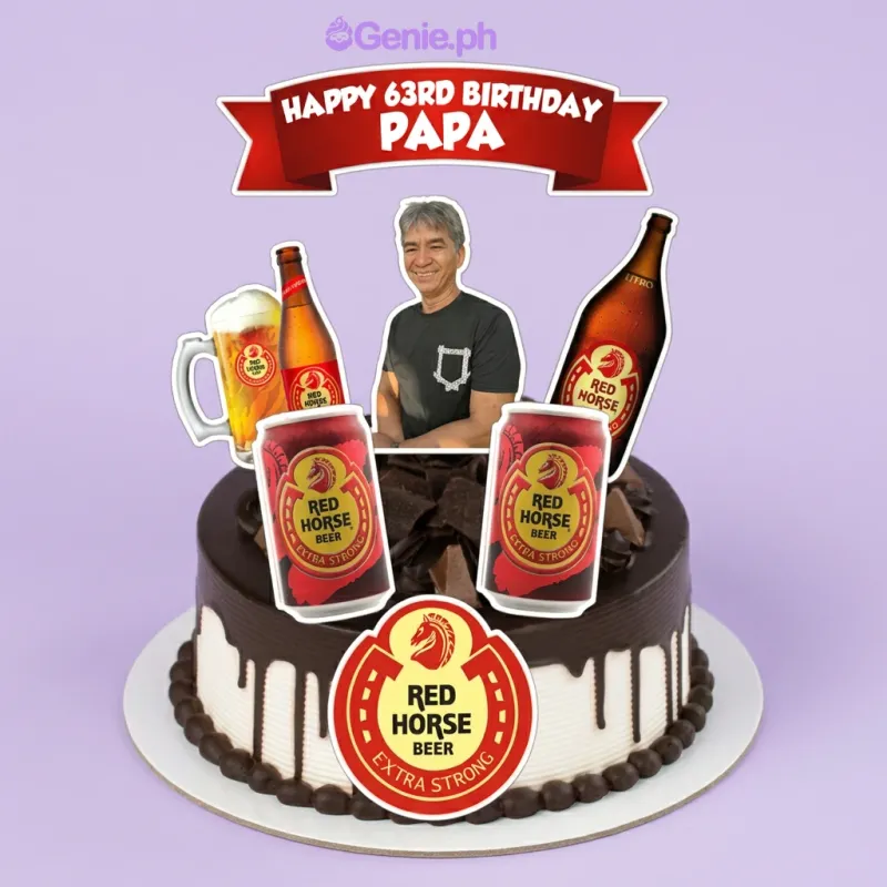 Beer Birthday Horse Cake Design