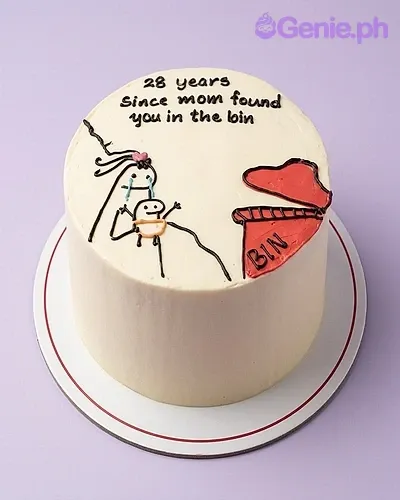 Bin Gag Doodle Cake Design