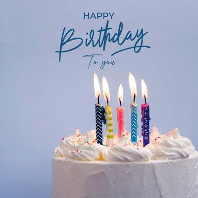 Birthday Candles cake design — 1 layer soft icing cake in white — with birthday candles, and colorful sprinkles Birthday Candles cake design — 1 layer soft icing cake in white — with birthday candles, and colorful sprinkles