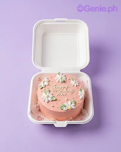 Birthday Floral Bento Cake Design