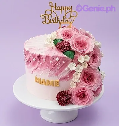 Birthday Pink Floral Cake