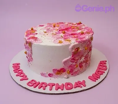 Birthday Pink Gold Cake