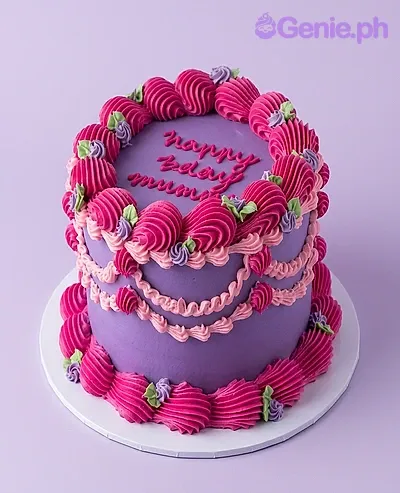 Birthday Rosettes Cake Design