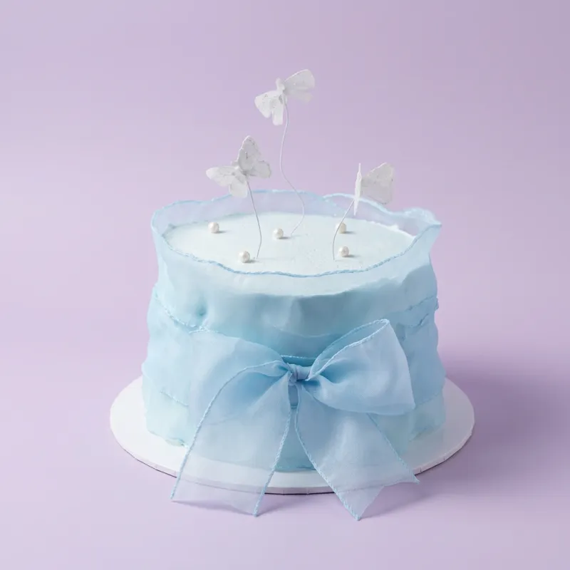 Blue Butterfly Cake