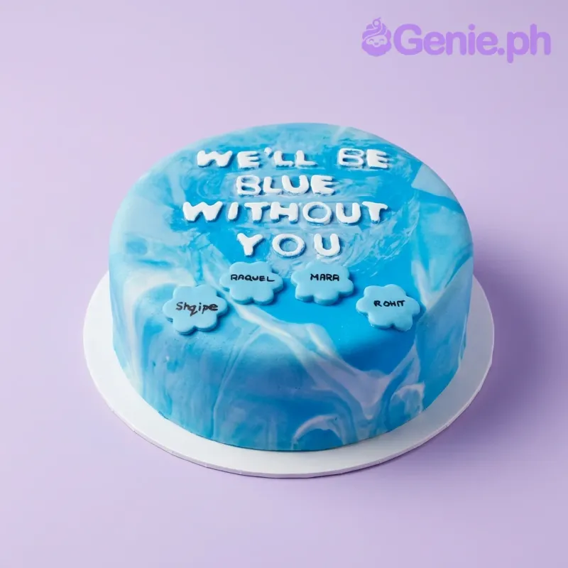 Blue Farewell Cake