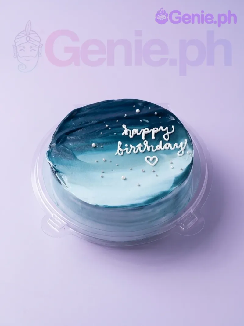 Blue Minimalist Cake