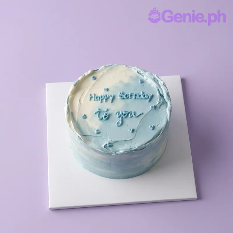Blue Minimalist Cake