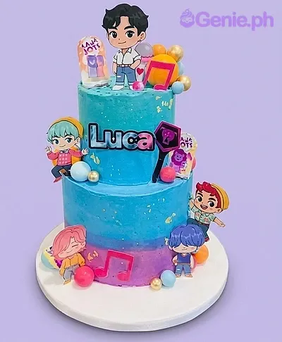 Bts Kpop Cartoon Cake Design