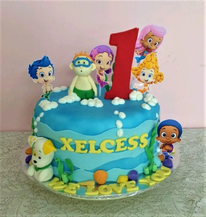 Bubble Guppies Beach Cake Design
