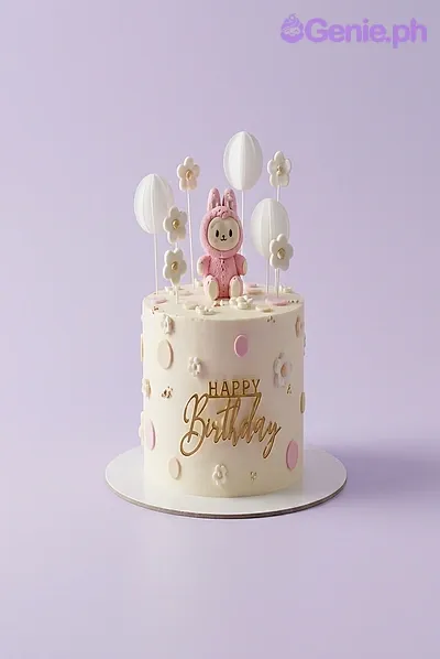 Bunny Birthday Balloon Cake Design