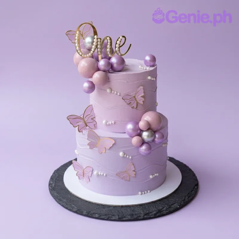 Butterfly First Birthday Lavender Cakes Cake Design
