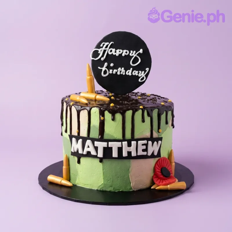 Camouflage Military Cake Design