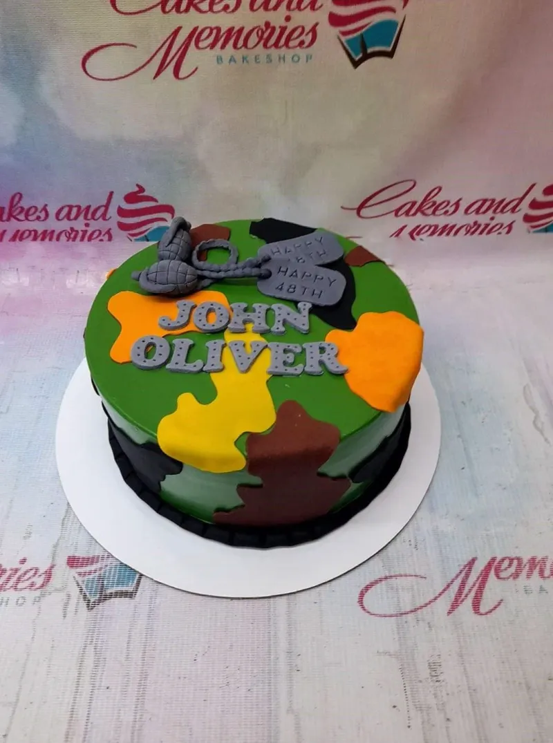 Camouflage Military Cake