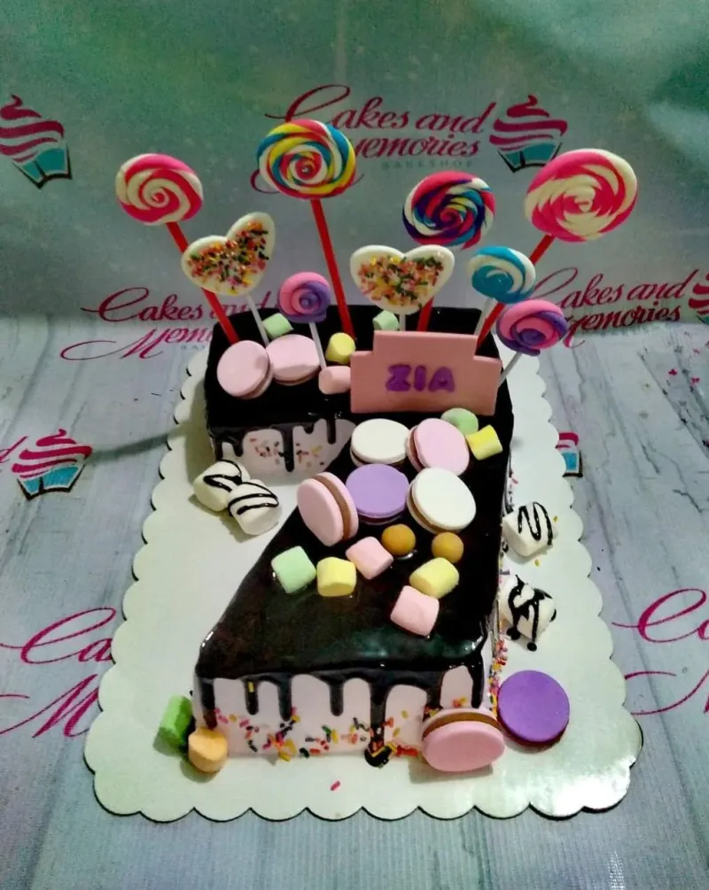 Candy Number Candyland Cake Design