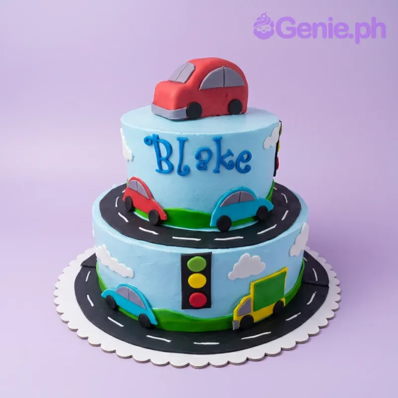 Car Themed Wheels Cake Design