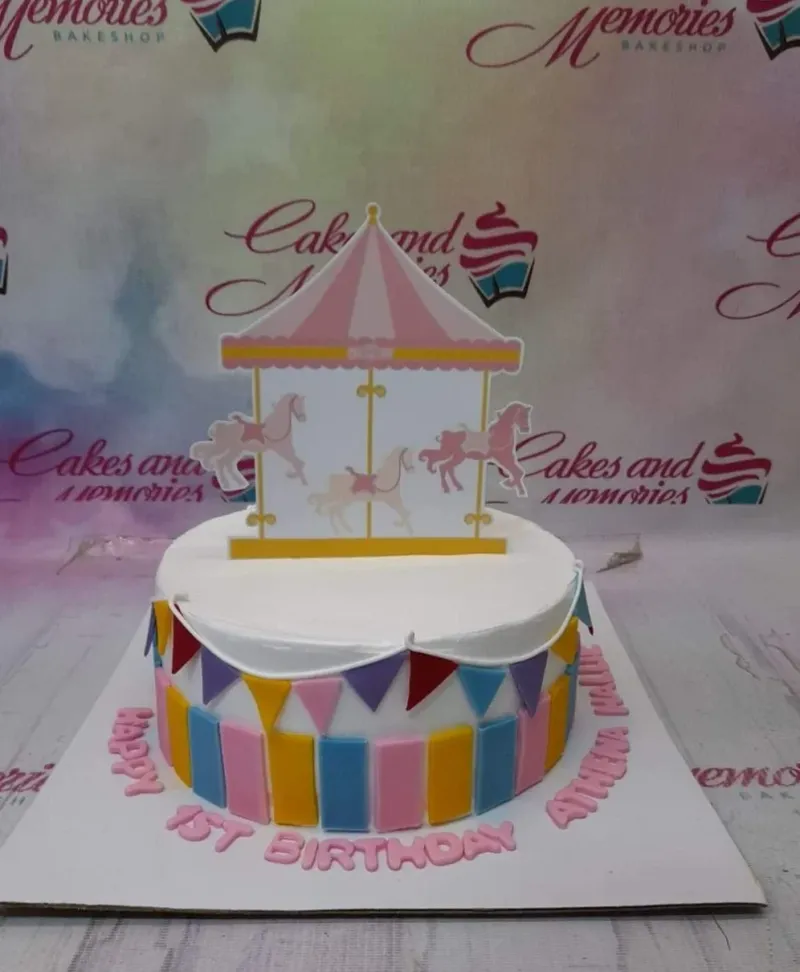 Carousel Carnival Cake Design