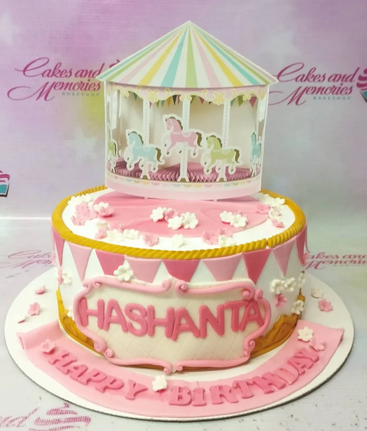 Carousel Carnival Cake Design