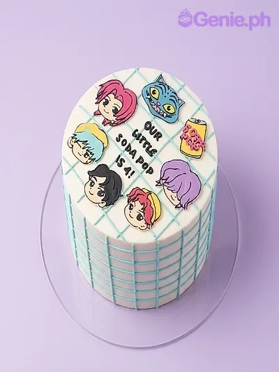 Cartoon Character Grid Cake