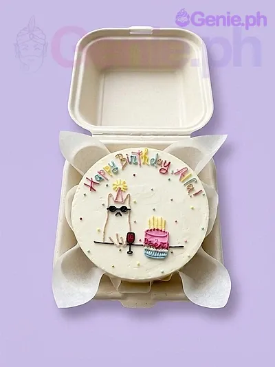Cat Party Doodle Cake Design