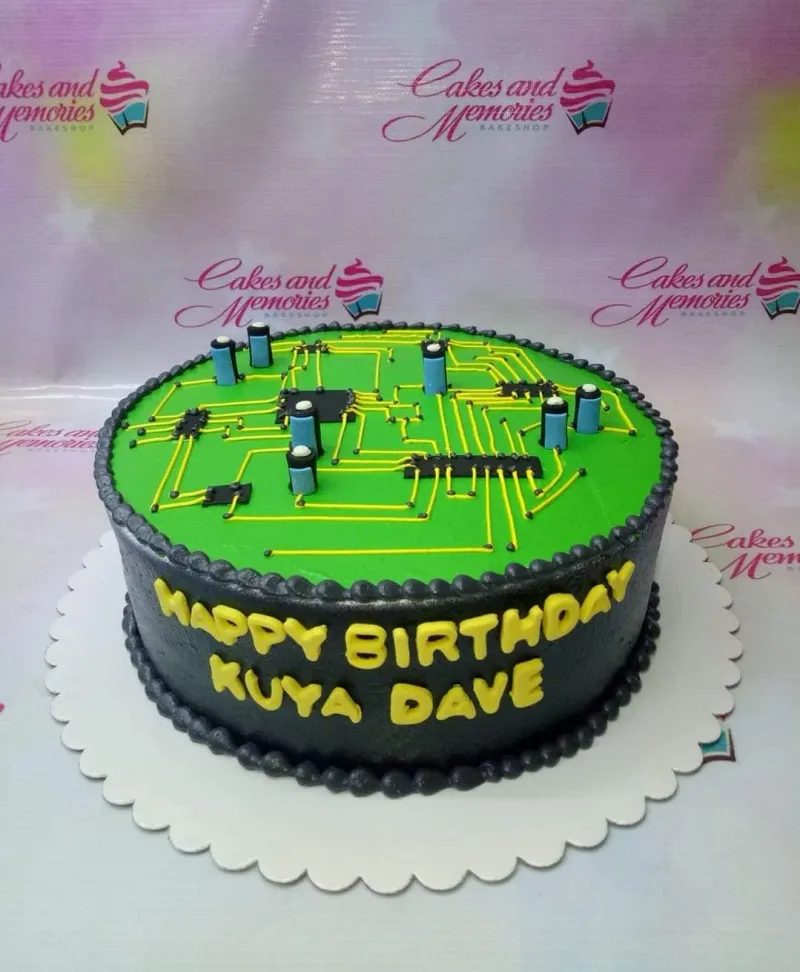 Circuit Board Engineer Cake Design