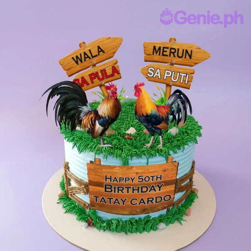 Cockfighting Rooster Cake Design