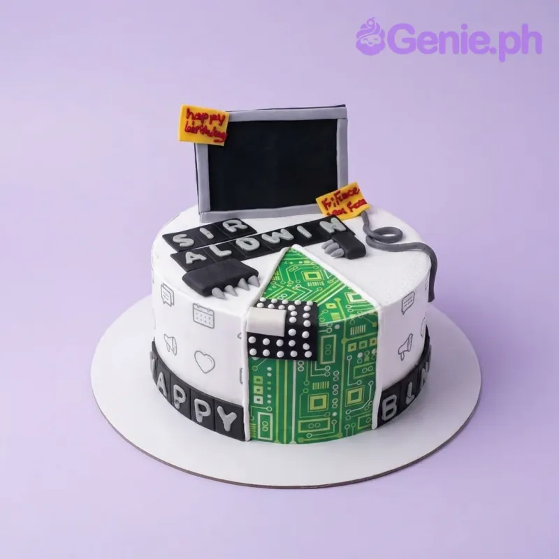 Computer Tech Engineer Cake Design