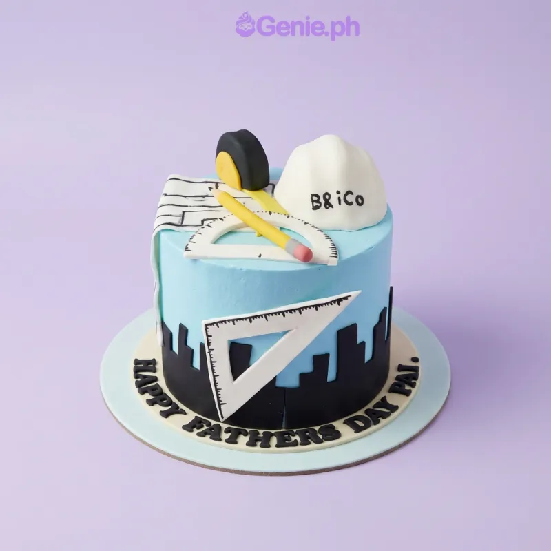 Construction Father's Day Engineer Cake Design