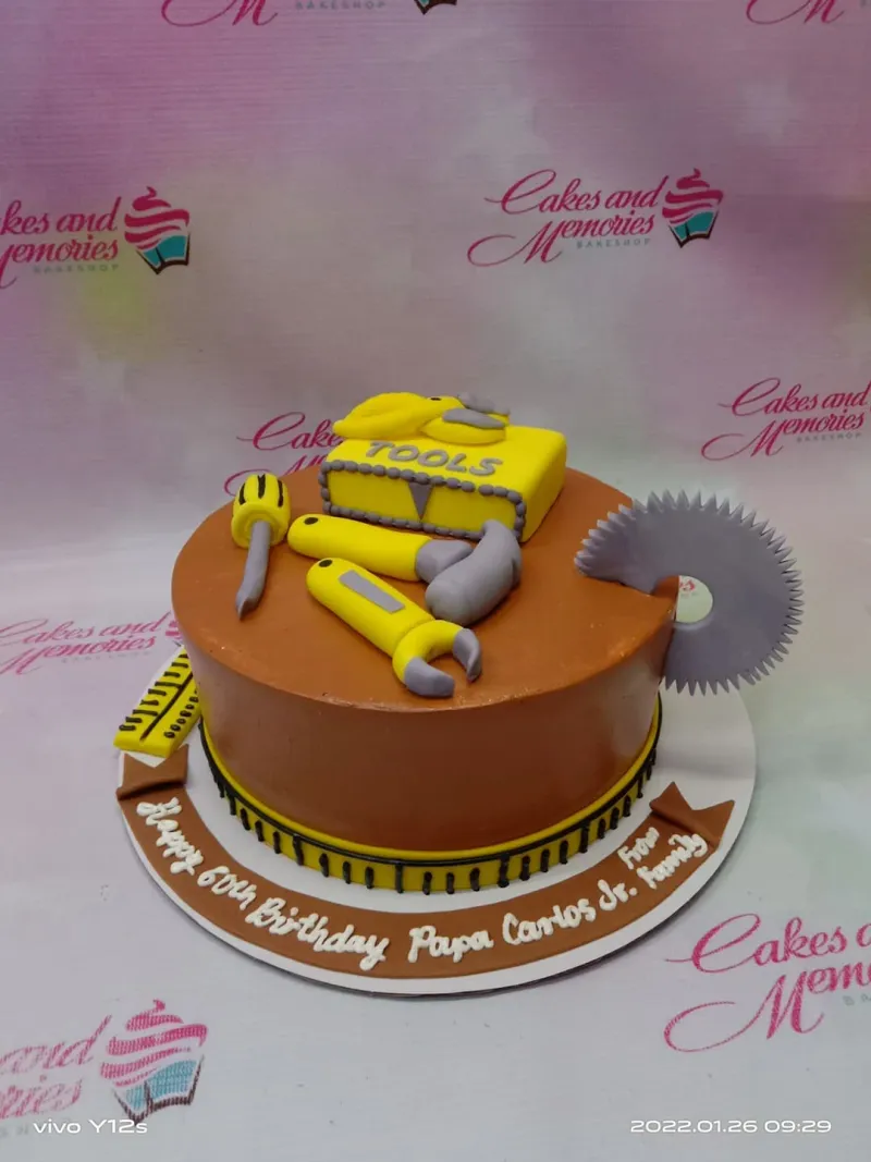 Construction Tools Engineer Cake Design