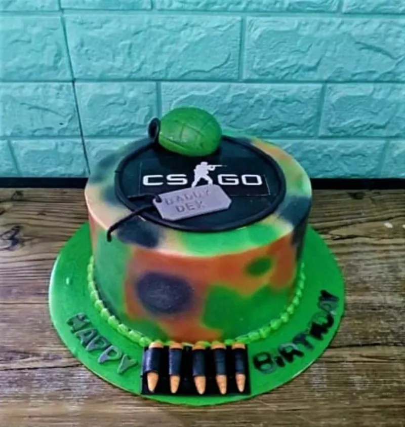 Csgo Gaming Military Cake Design