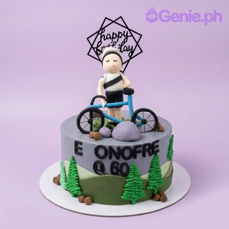 Cyclist Bicycle Cake Design