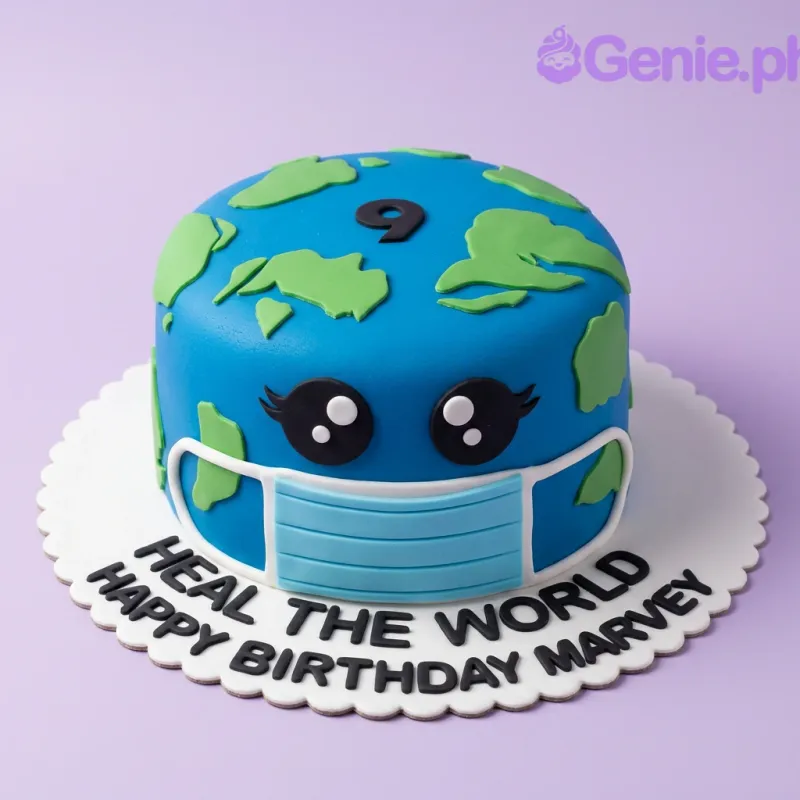 Earth Theme Quarantine Cake Design