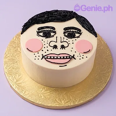 Face Cartoon Cake Design