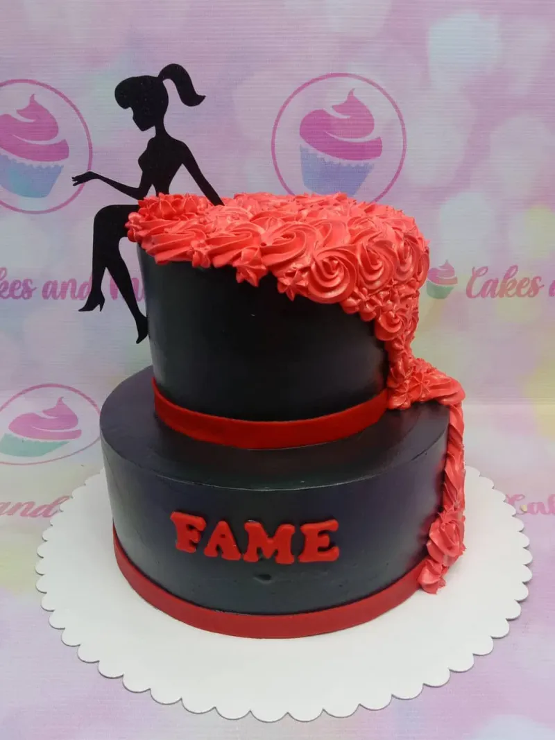 Fame Silhouette Debut Cake Design