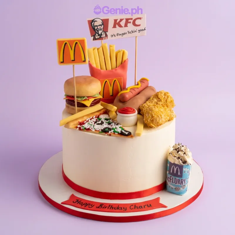 Fast Food Birthday Dog Cake Design