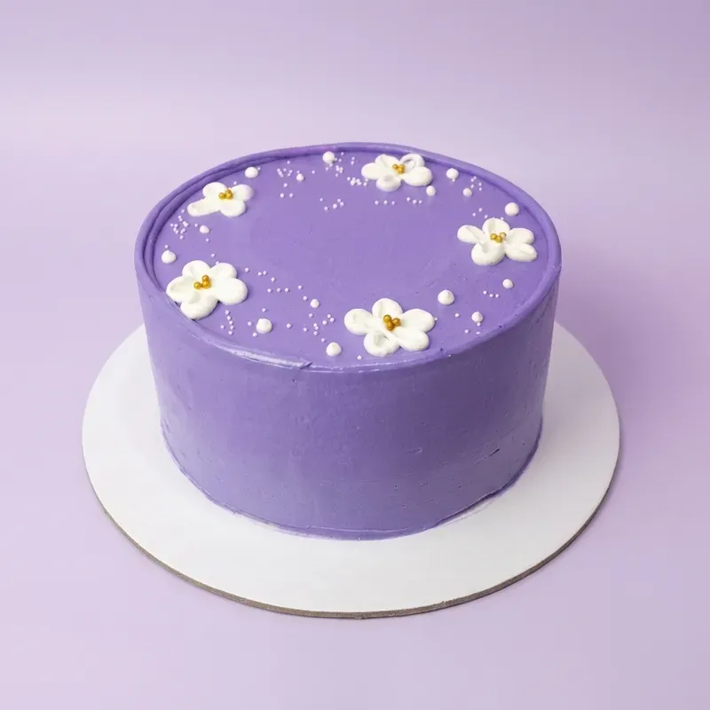 Purple Minimalist Mm Cake Design