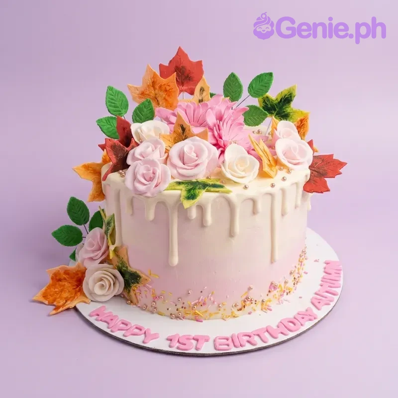 Autumn Floral Carnival Cake Design Autumn Floral Carnival Cake Design