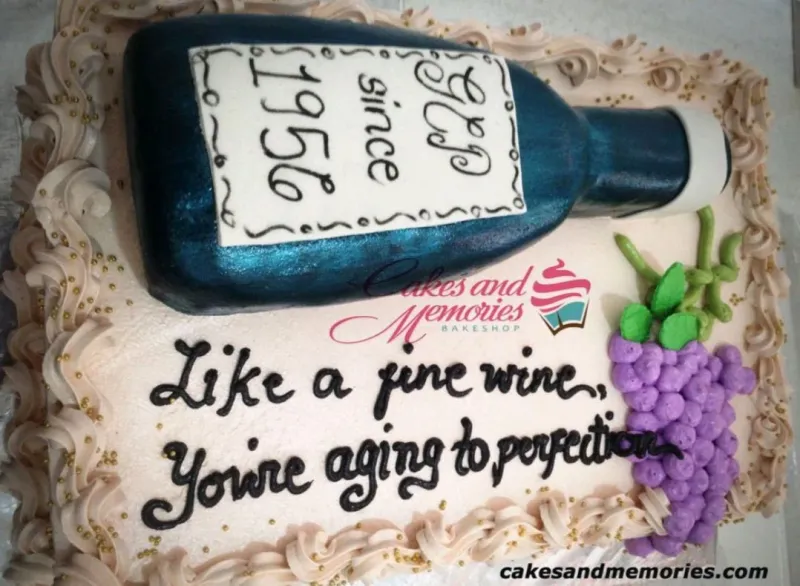 Fine Wine Drinks Cake Design